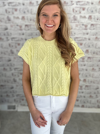 Fresh Start Cable Knit Top