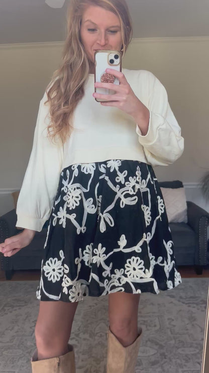 Pullen Park Mixed Media Dress