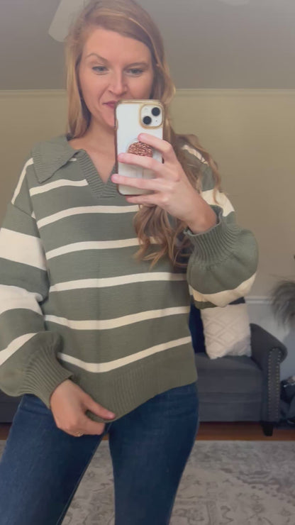 Saturday Cabin Striped Sweater