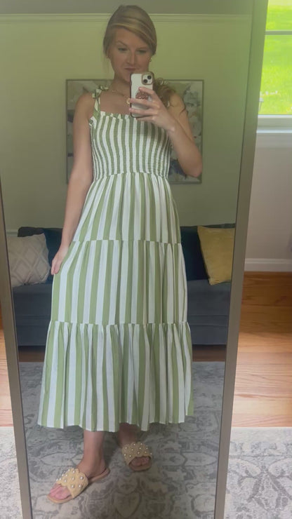 Fresh Picked Stripes Midi Dress