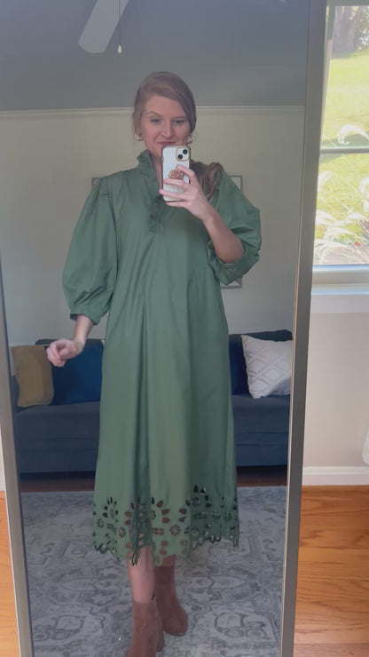 Honeywell Scallop Cut Out Dress